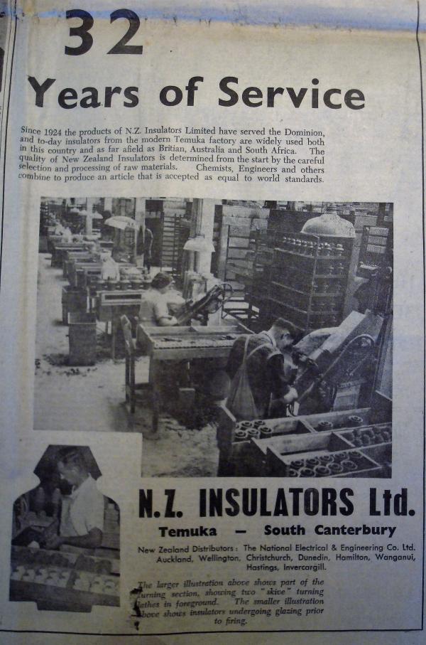 Newspaper Clippings New Zealand Insulators